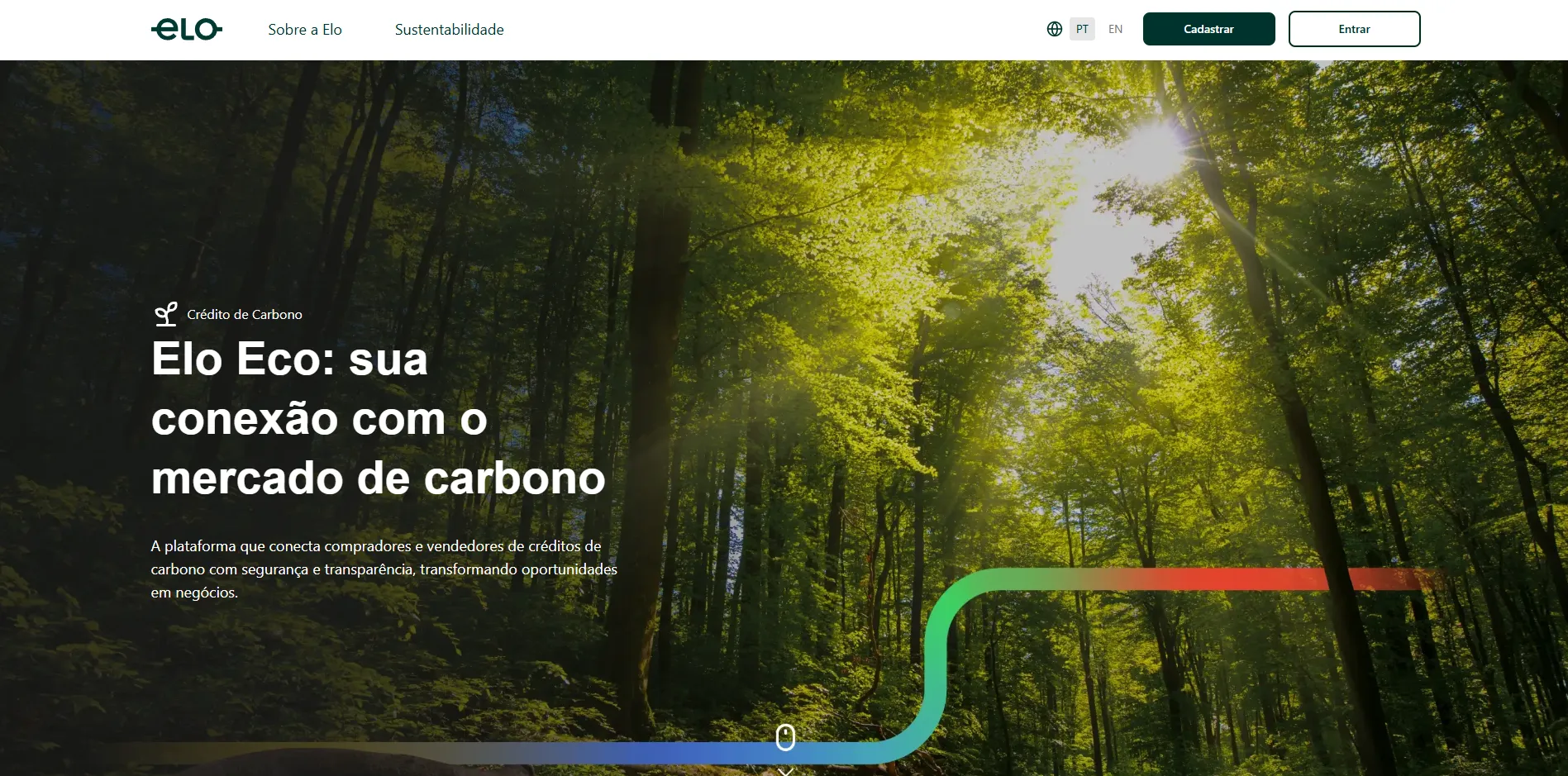 Plataforma Elo Eco de tokenização e negociação de créditos de carbono