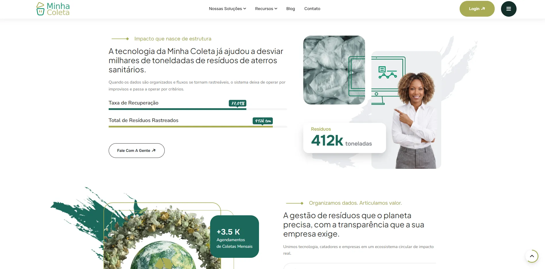 Plataforma Minha coleta. de créditos de logística reversa